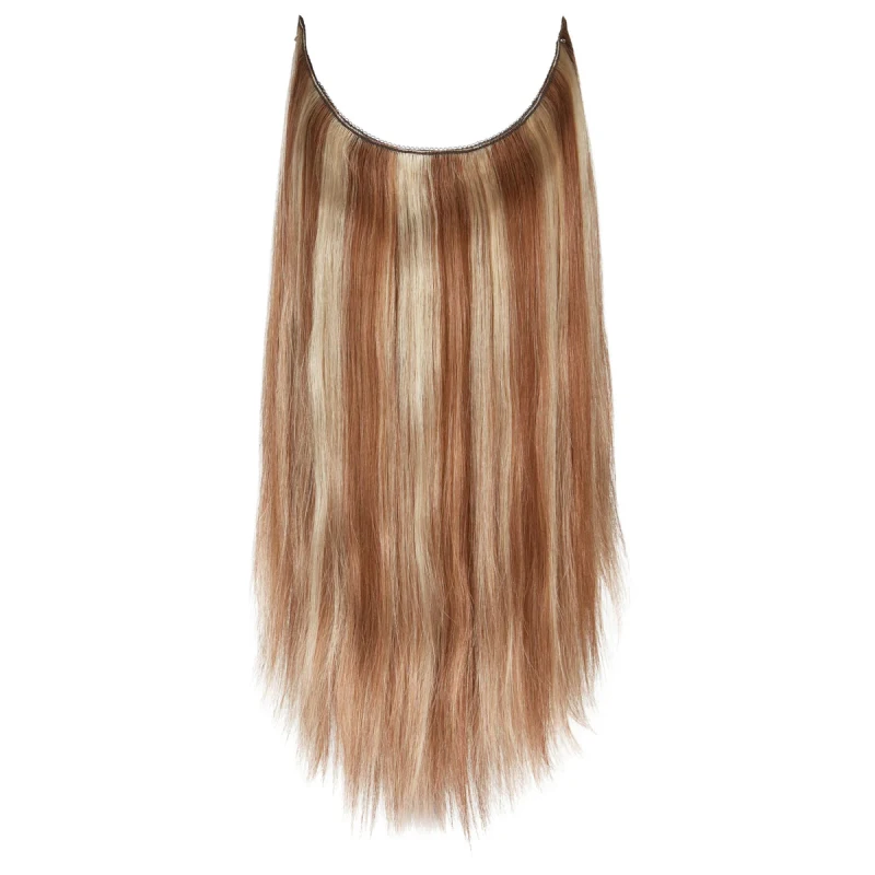 highlighted halo hair extensions