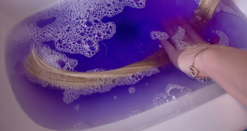 how purple shampoo works on extensions