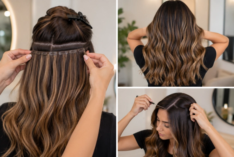 How to Blend Clip-In Hair Extensions:7 Steps for a Seamless Look 2 how to place clip in hair extensions for a seamless blend