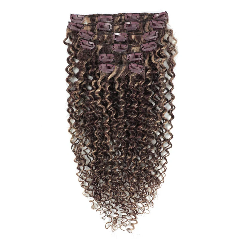 kinky curly clip in hair extensions