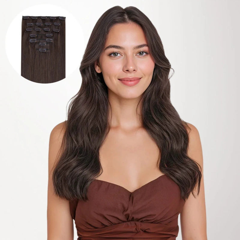 light brown clip in hair extensions
