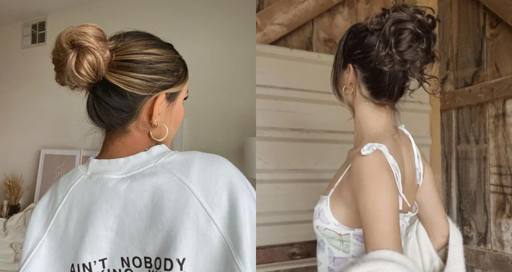 10 Easy Hairstyles With Clip in Extensions for Salon Results 2 low messy bun