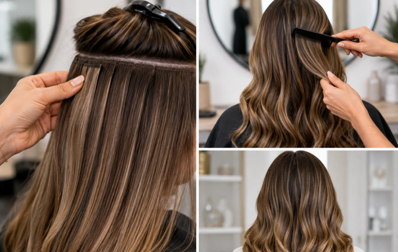 How to Blend Hair Extensions With Natural Hair 3 matching hair extension color texture and density