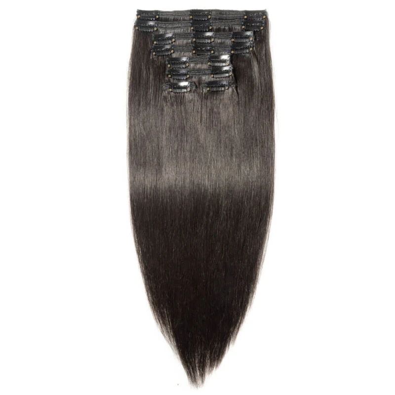 natural straight clip in hair extensions