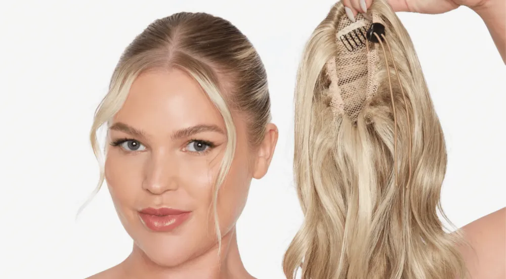 prep your drawstring ponytail