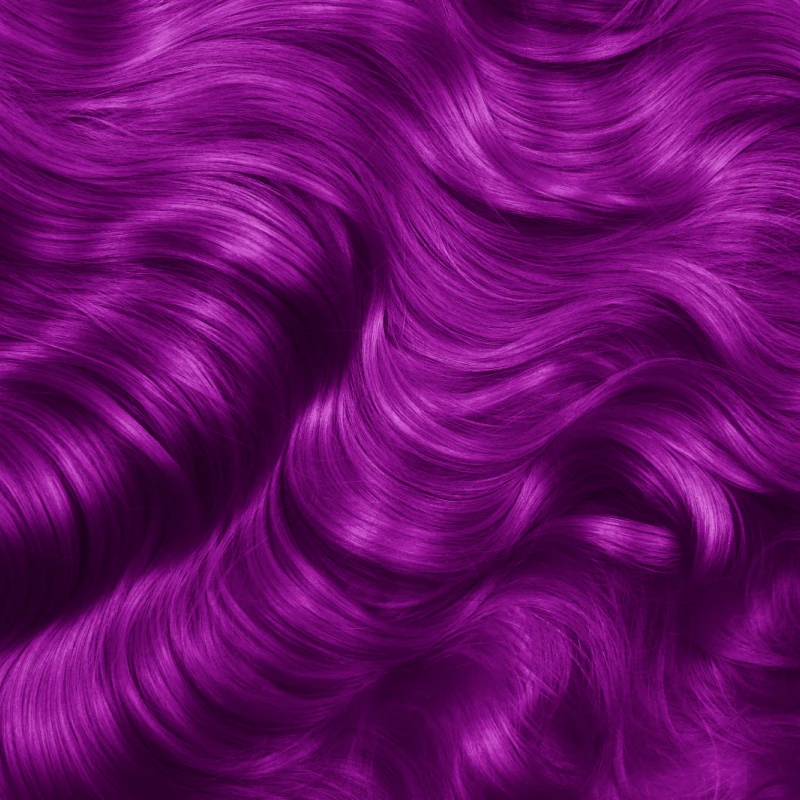 purple drawstring ponytail