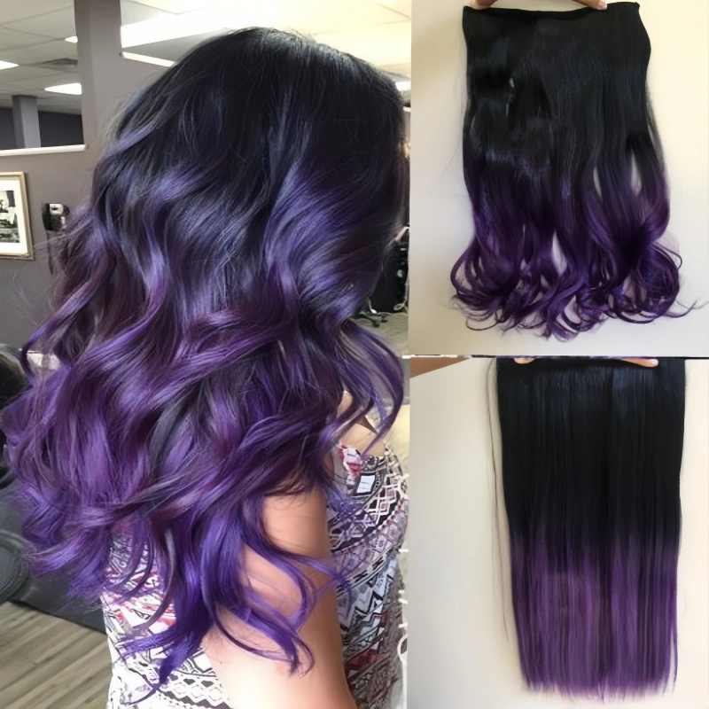 purple ombre clip in extensions