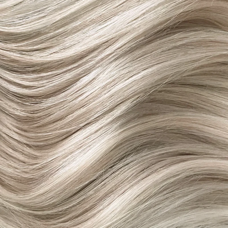 silver blonde ponytail extension