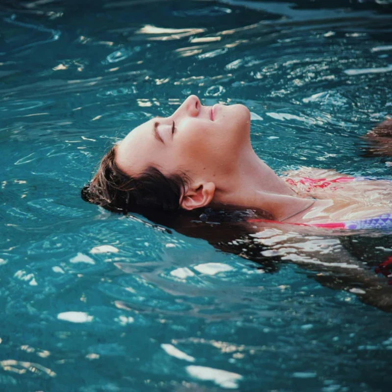 swimming with hand tied extensions