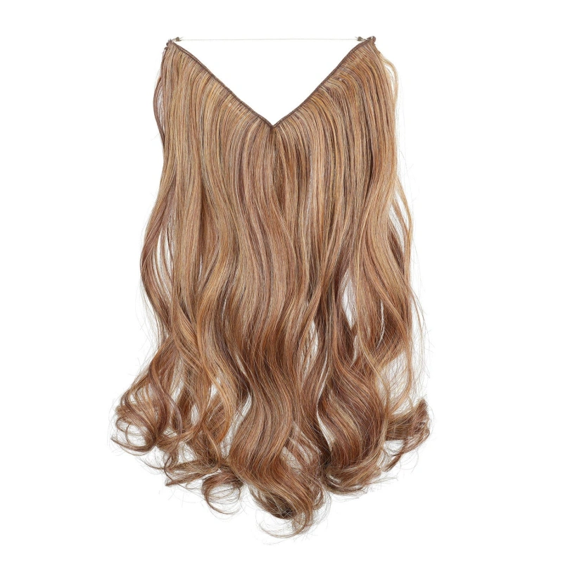 wavy halo hair extensions