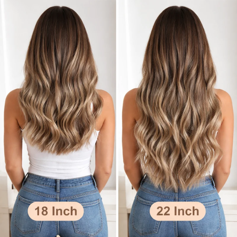 18 vs 22 inch hair extensions