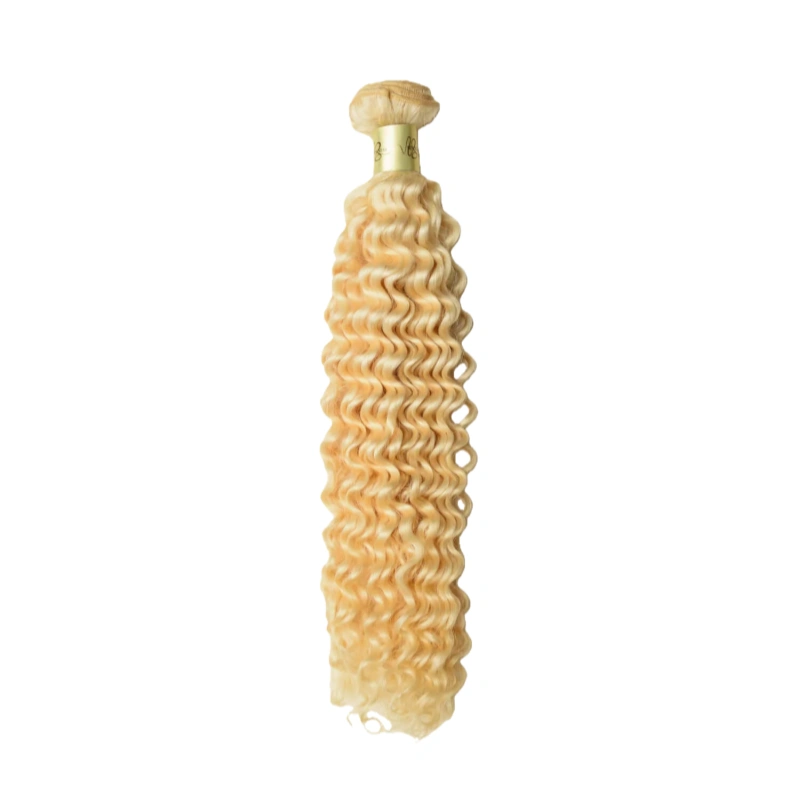 blonde curly human hair bundles