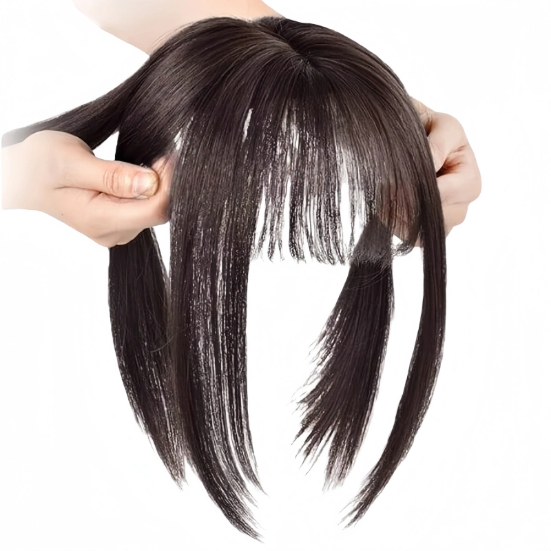 clip on hair topper with bangs