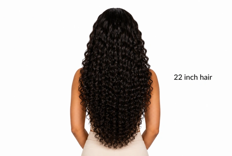 curly 22 inch hair