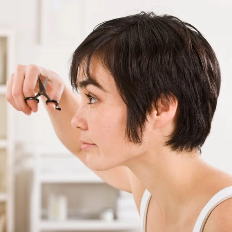 how to cut bangs on a topper​