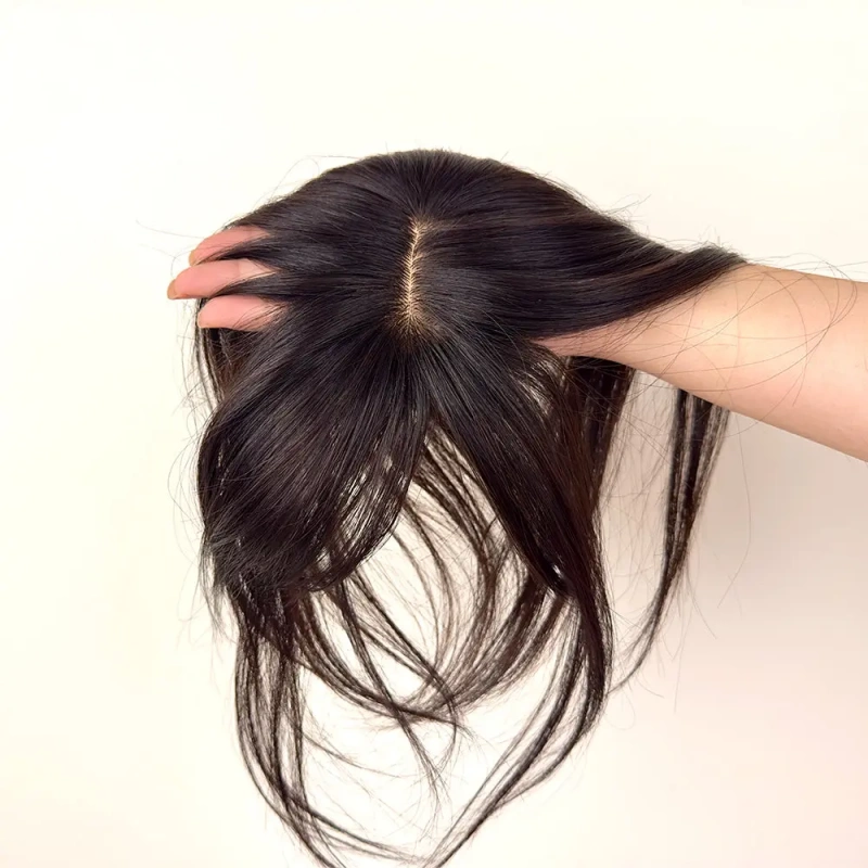 how to style hair topper with bangs