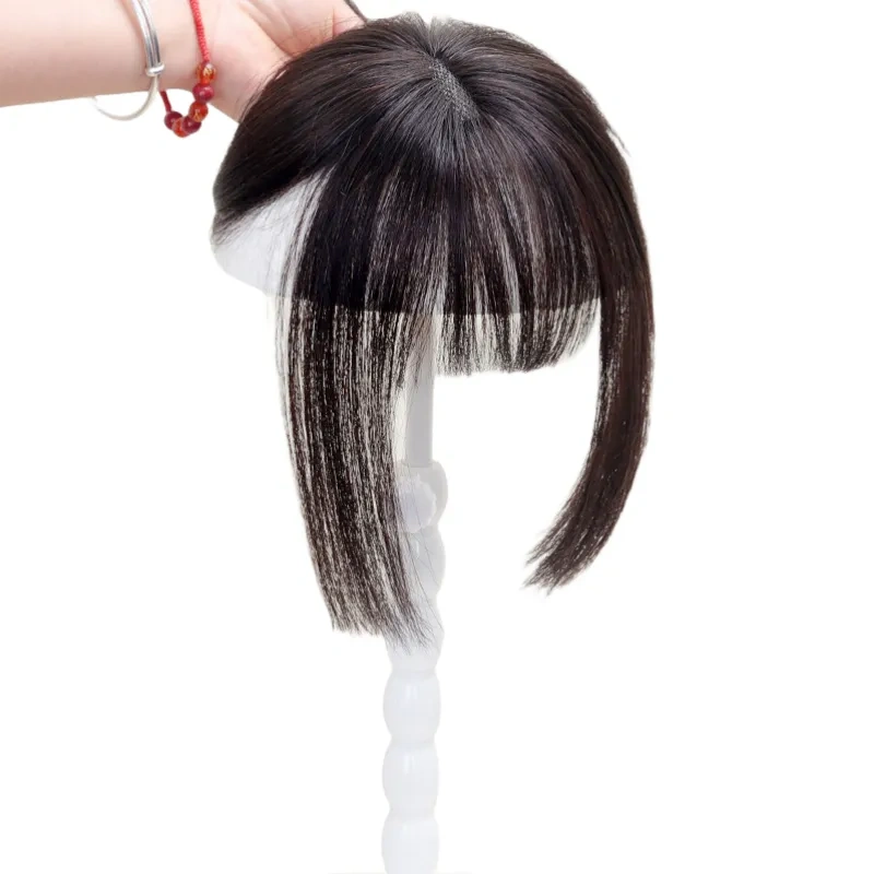 lace front topper with bangs