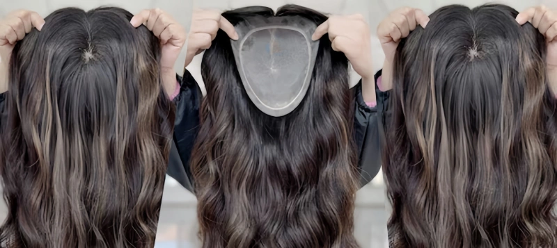 Hair Topper Bases: A Guide to Materials and Size 2 mono base hair topper