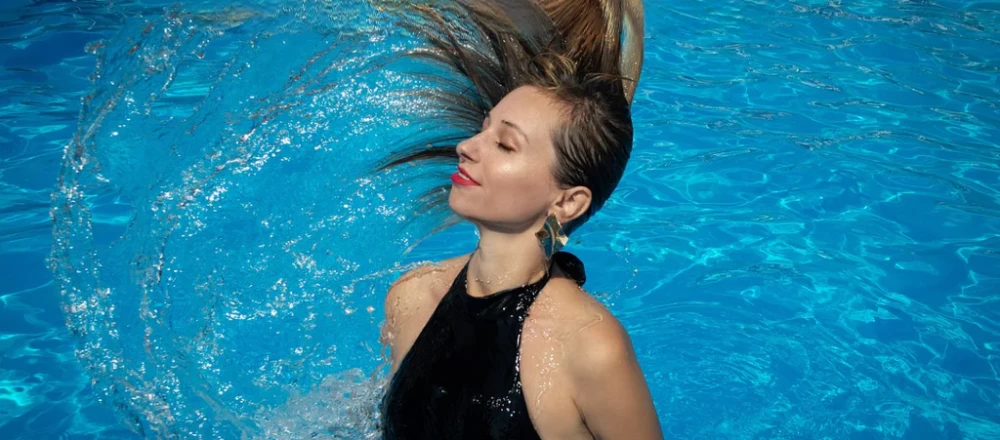 swim with a hair topper