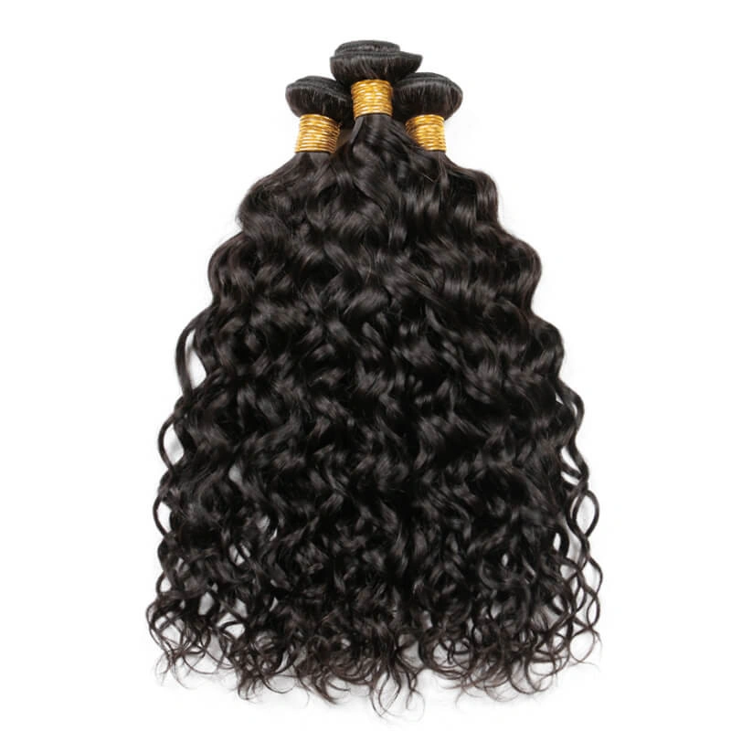 water curl human hair bundles