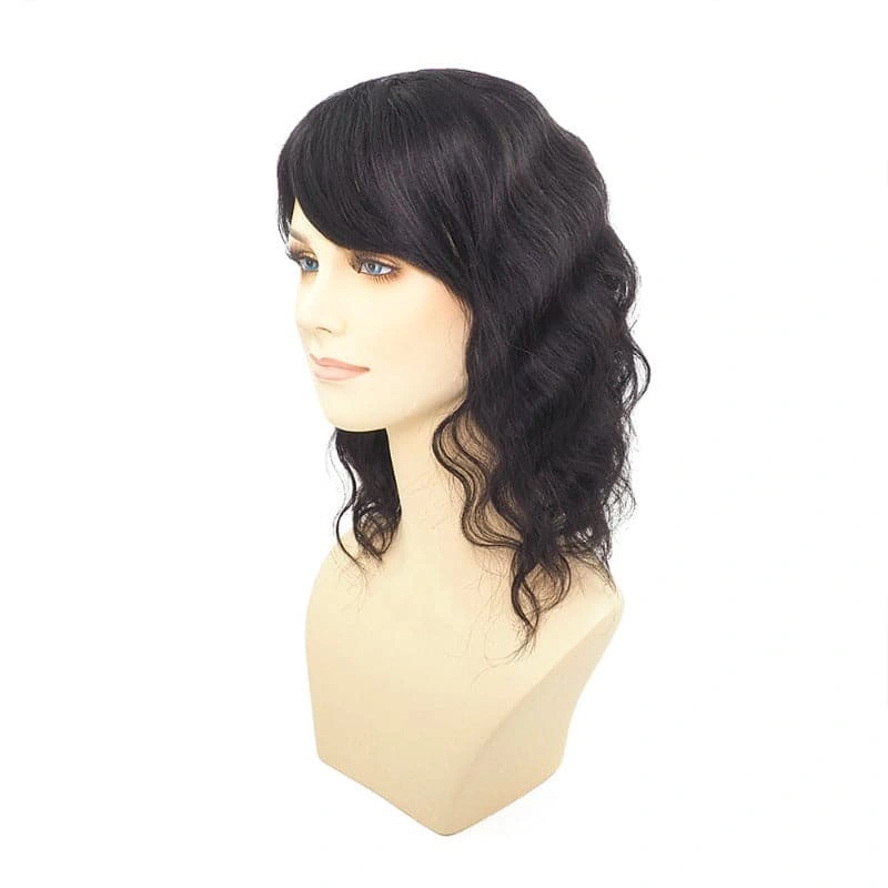 wavy hair topper with bangs