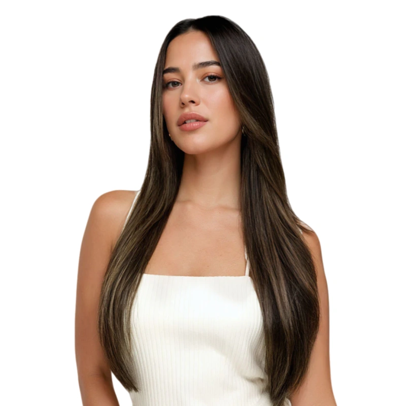 balayage sew in hair extensions