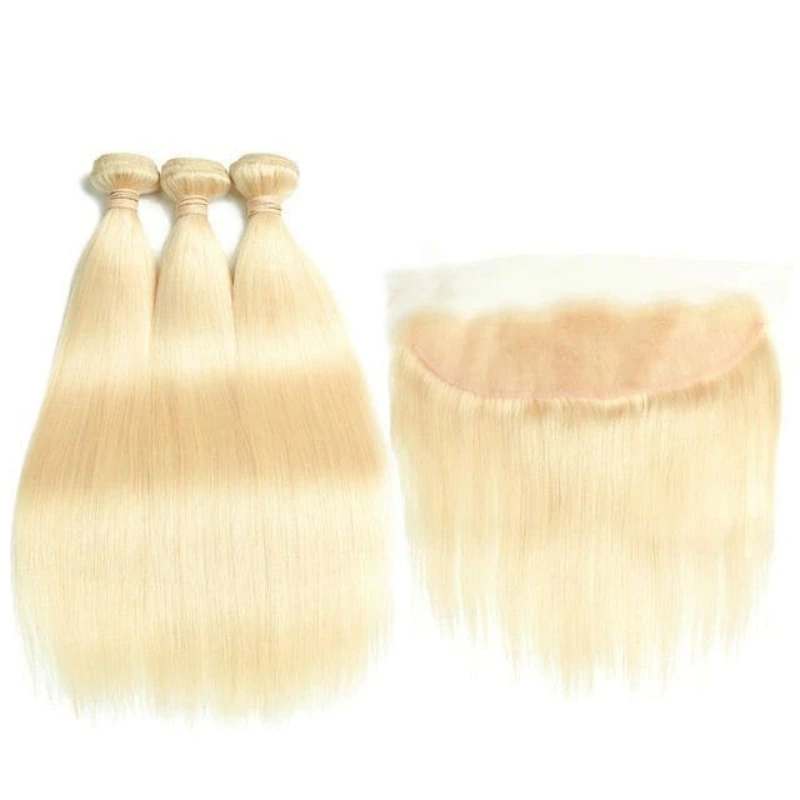 blonde hair bundles with frontal
