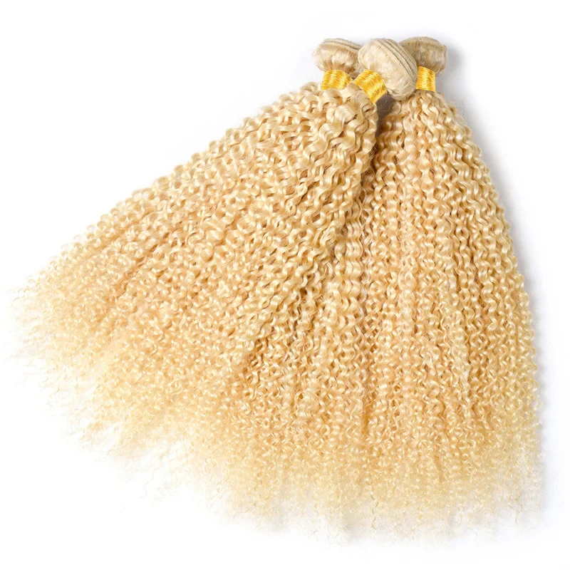 blonde kinky curly hair bundles