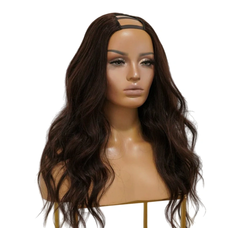 brown v part wig