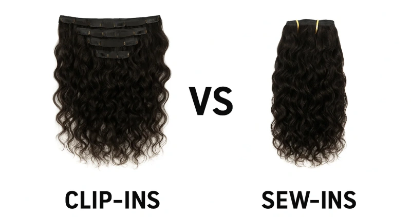clip in hair extensions vs sew in