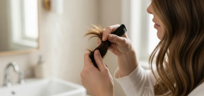 How to Wash Micro Ring Hair Extensions? 1 detangle and section dry hair