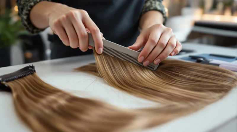 How to Wash Sew In Hair Extensions for Salon-Quality Care? 1 detangling and sectioning