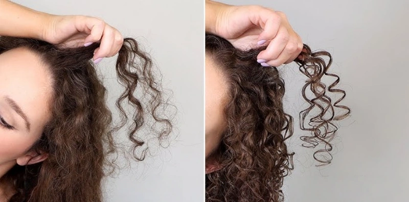 How to Blend Curly Hair Extensions with Expert Styling Tips? 3 finger separating curls and hair pick