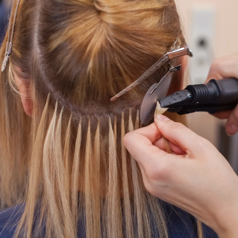how to apply keratin hair extensions