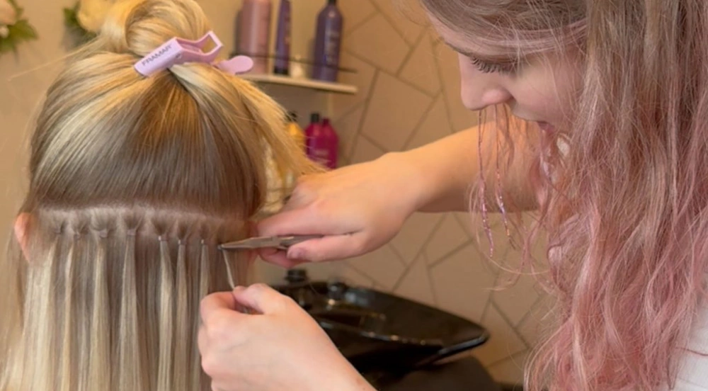 Microlink vs Fusion Hair Extensions: Which is Better for You 3 invisible bead extensions