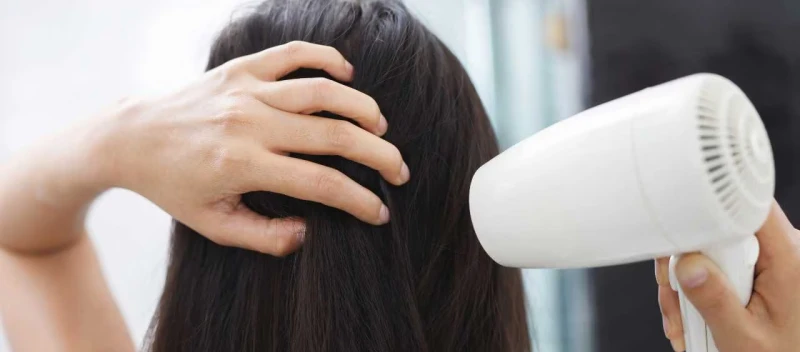 low temperature blow drying hair