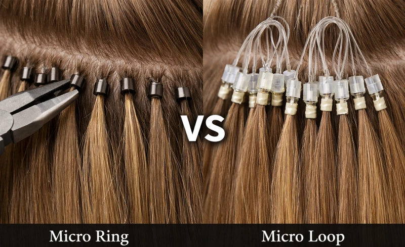 What Are Micro Loop Hair Extensions? Uses & Quality Guide 2 micro ring vs micro loop