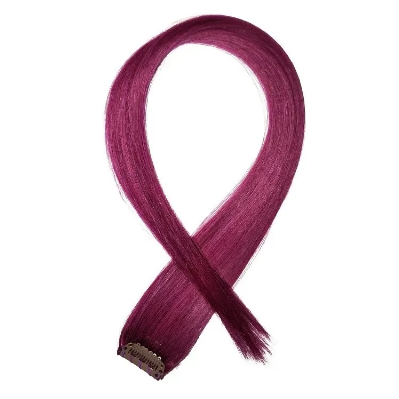 purple clip in hair extensions