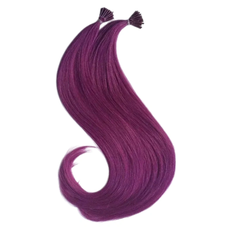purple i tip hair extensions