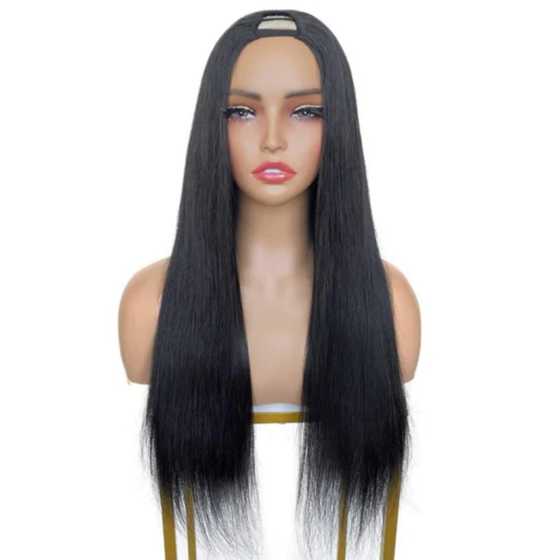v part straight wig