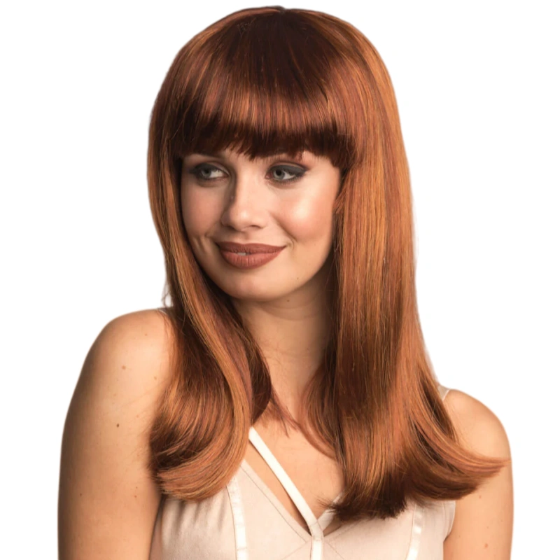 auburn wig with fringe