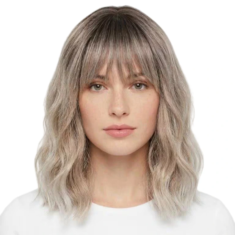 balayage wig with bangs