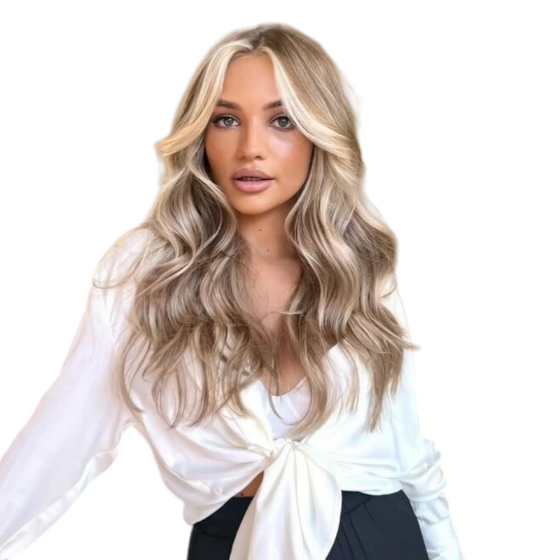 brown blonde balayage wig