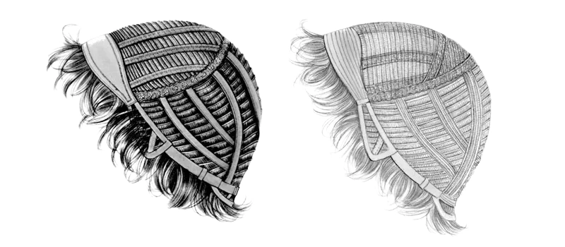 capless wig construction