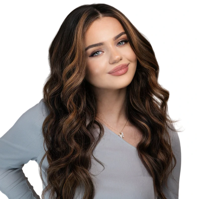 caramel balayage wig