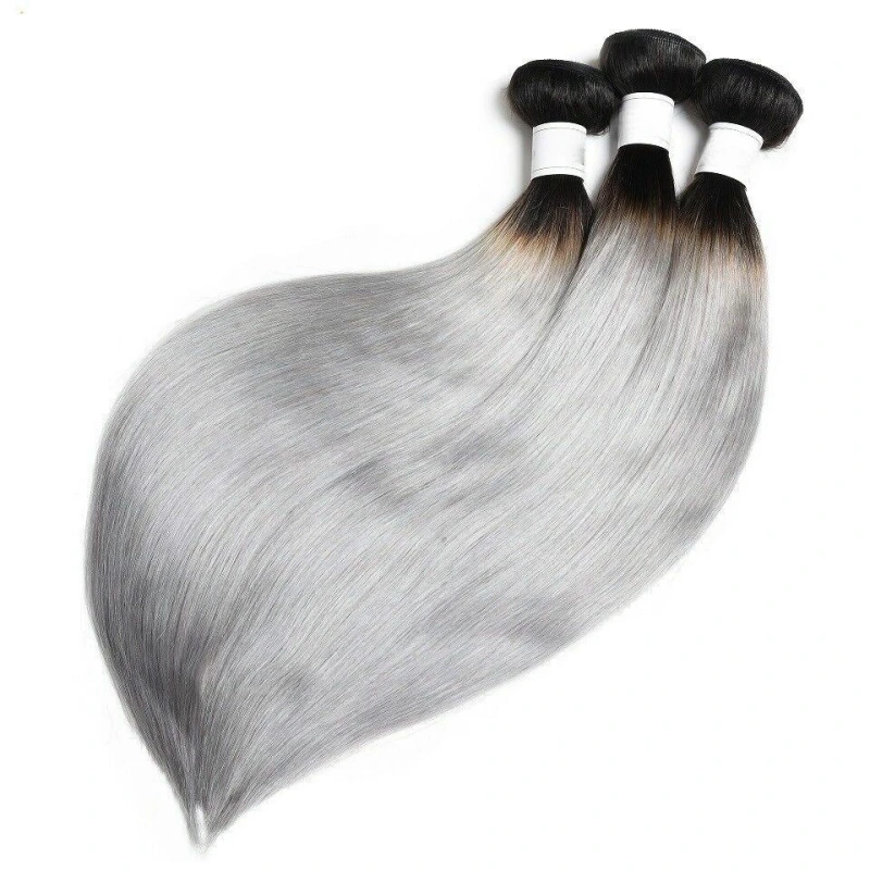 grey ombre hair bundles