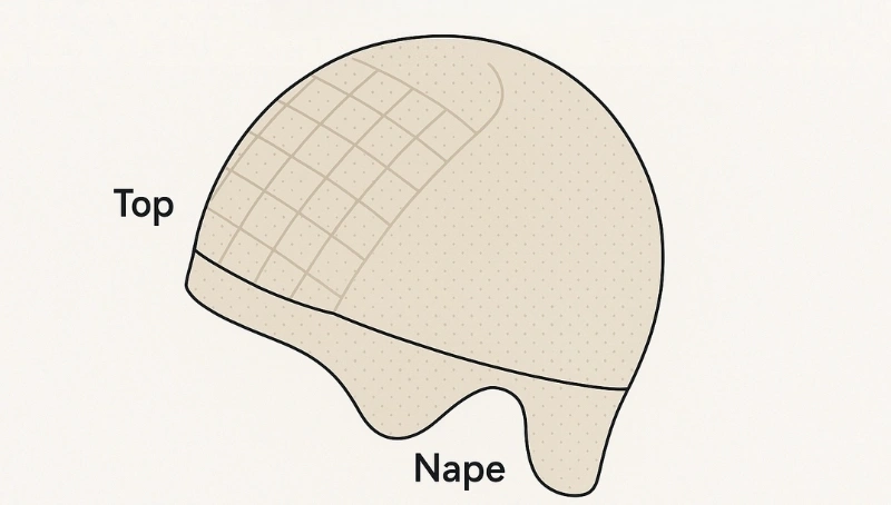 hand tied wig construction