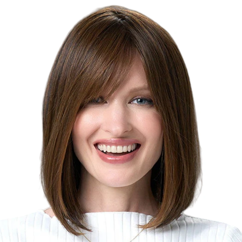 hand tied wigs with bangs