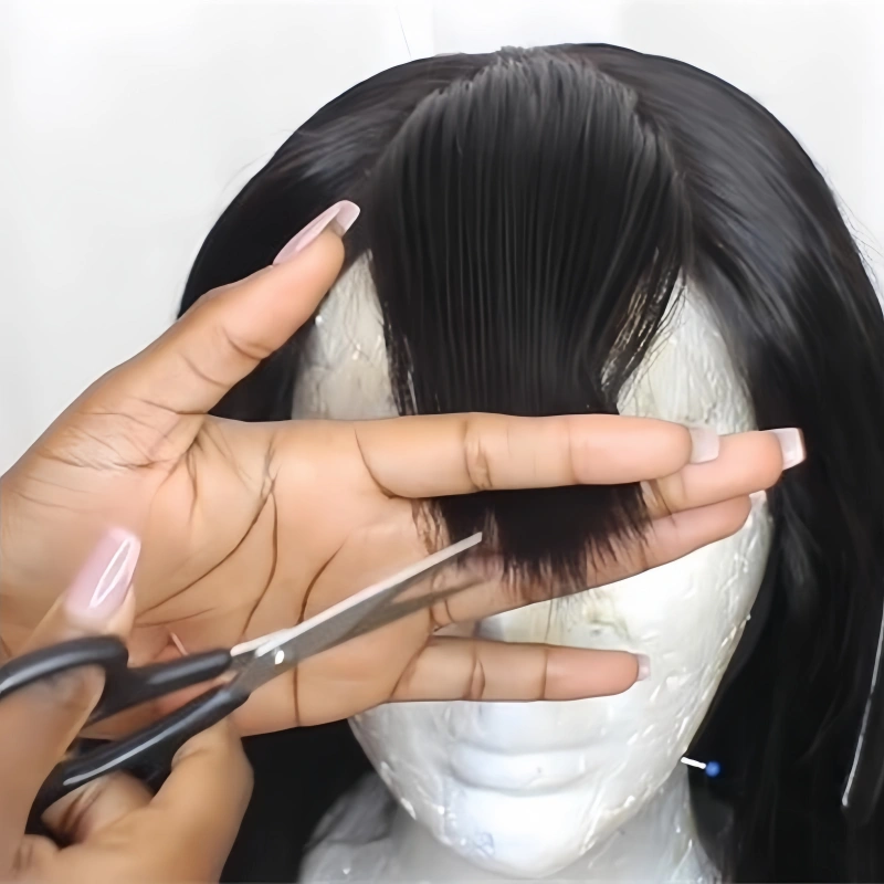 how to cut fringe bangs on a wig