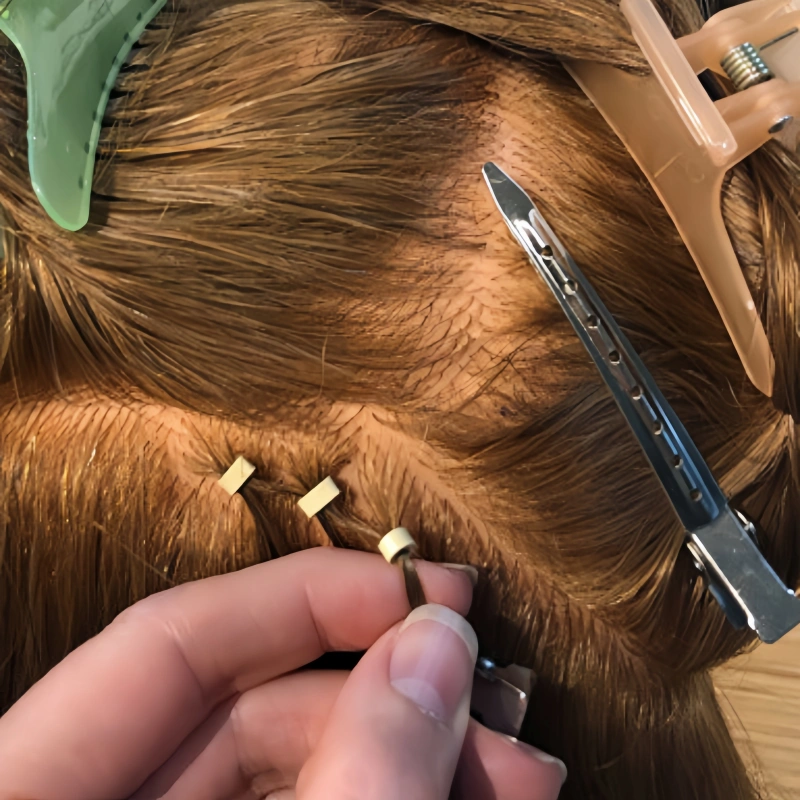 how to fix hand tied extensions at home